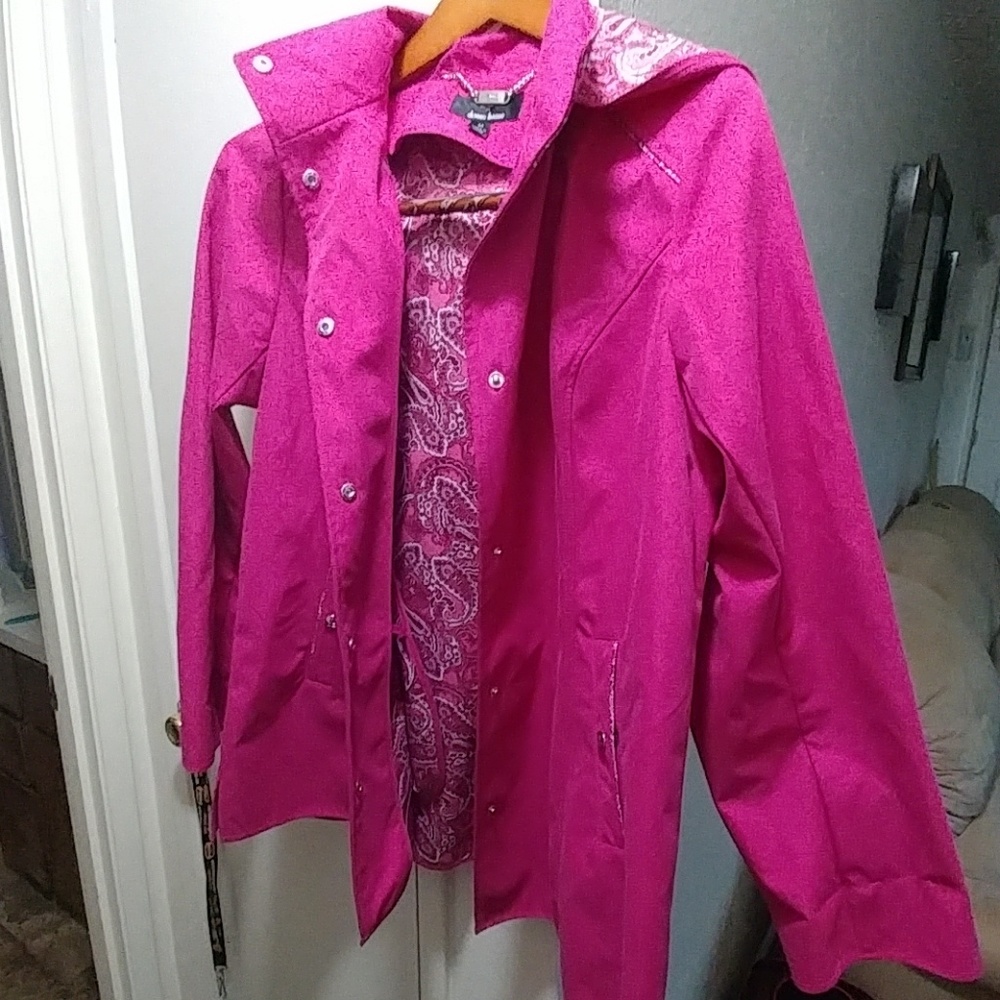 Dennis basso rain coat
